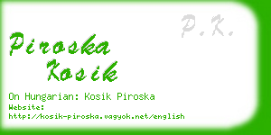 piroska kosik business card